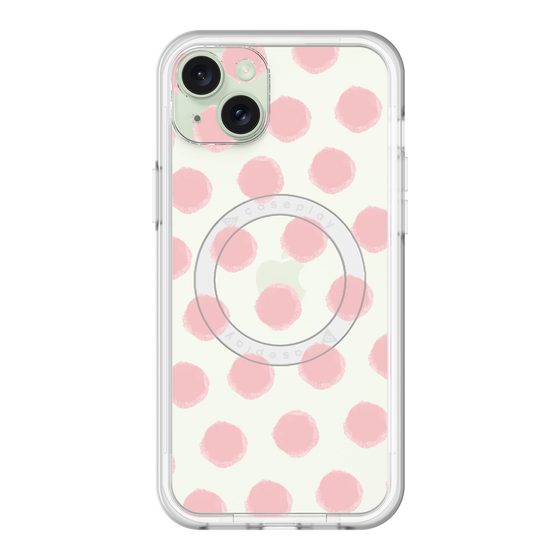 スリムプロテクションプレミアムケース with MagSafe［ オリジナル - 推し色水玉 - ピンク ］
