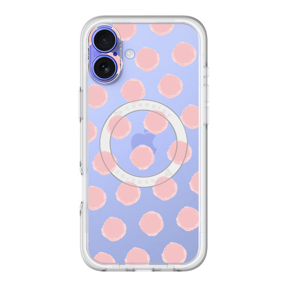 スリムプロテクションプレミアムケース with MagSafe［ オリジナル - 推し色水玉 - ピンク ］