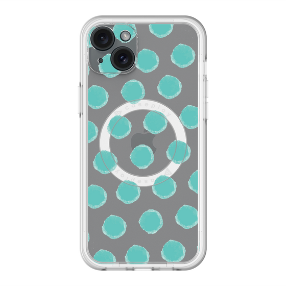 スリムプロテクションプレミアムケース with MagSafe［ オリジナル - 推し色水玉 - グリーン ］
