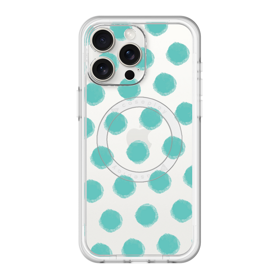 スリムプロテクションプレミアムケース with MagSafe［ オリジナル - 推し色水玉 - グリーン ］