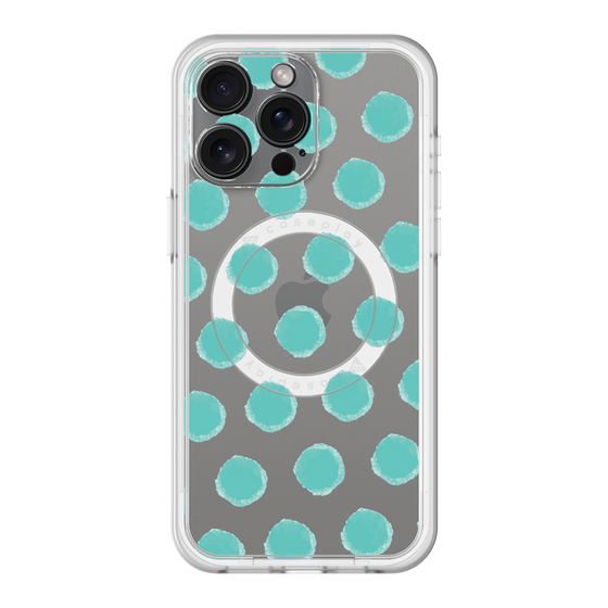スリムプロテクションプレミアムケース with MagSafe［ オリジナル - 推し色水玉 - グリーン ］