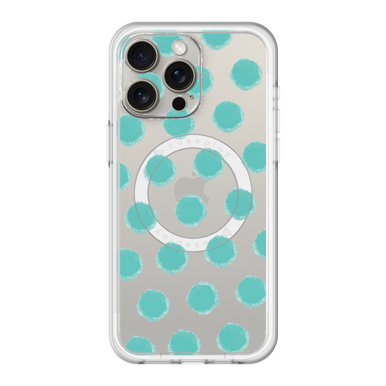 スリムプロテクションプレミアムケース with MagSafe［ オリジナル - 推し色水玉 - グリーン ］