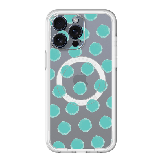 スリムプロテクションプレミアムケース with MagSafe［ オリジナル - 推し色水玉 - グリーン ］