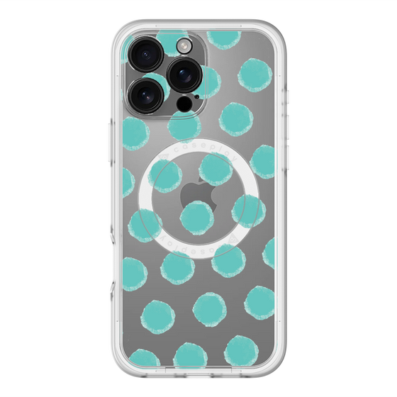 スリムプロテクションプレミアムケース with MagSafe［ オリジナル - 推し色水玉 - グリーン ］