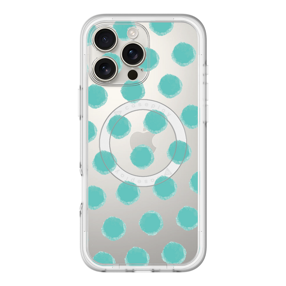 スリムプロテクションプレミアムケース with MagSafe［ オリジナル - 推し色水玉 - グリーン ］