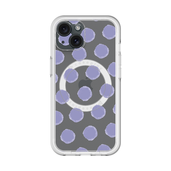 スリムプロテクションプレミアムケース with MagSafe［ オリジナル - 推し色水玉 - パープル ］