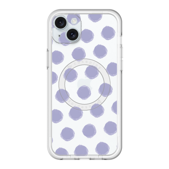 スリムプロテクションプレミアムケース with MagSafe［ オリジナル - 推し色水玉 - パープル ］
