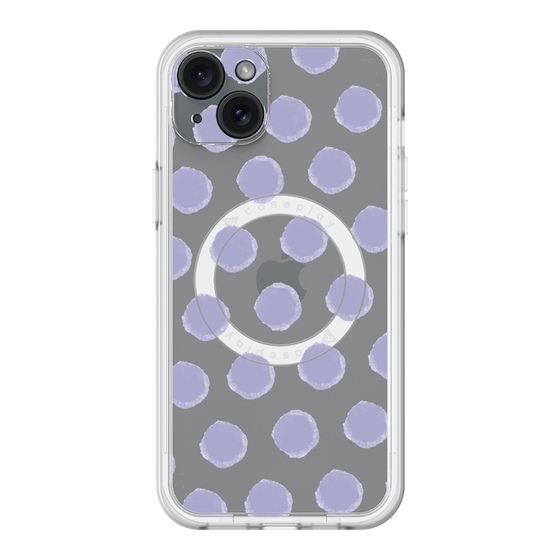 スリムプロテクションプレミアムケース with MagSafe［ オリジナル - 推し色水玉 - パープル ］
