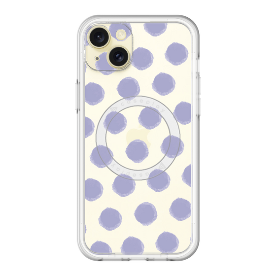 スリムプロテクションプレミアムケース with MagSafe［ オリジナル - 推し色水玉 - パープル ］