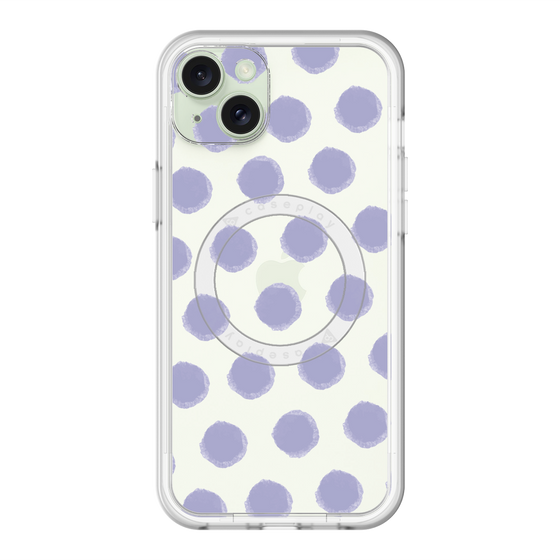 スリムプロテクションプレミアムケース with MagSafe［ オリジナル - 推し色水玉 - パープル ］