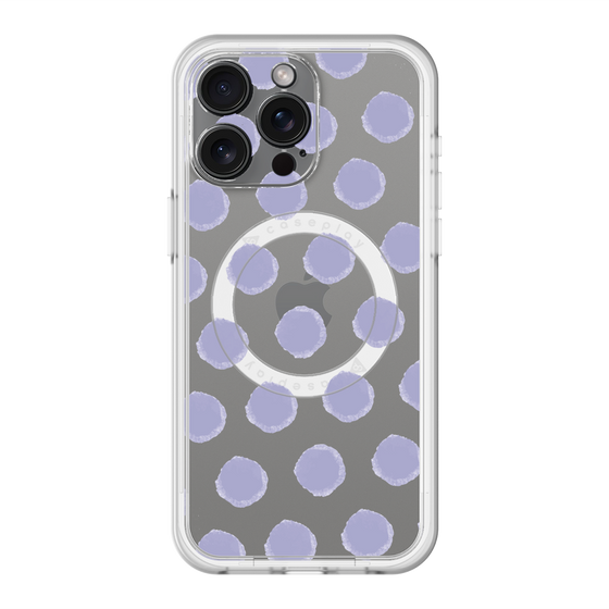 スリムプロテクションプレミアムケース with MagSafe［ オリジナル - 推し色水玉 - パープル ］