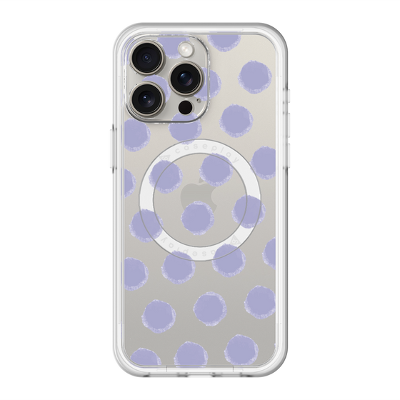 スリムプロテクションプレミアムケース with MagSafe［ オリジナル - 推し色水玉 - パープル ］