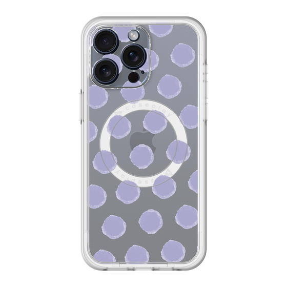スリムプロテクションプレミアムケース with MagSafe［ オリジナル - 推し色水玉 - パープル ］