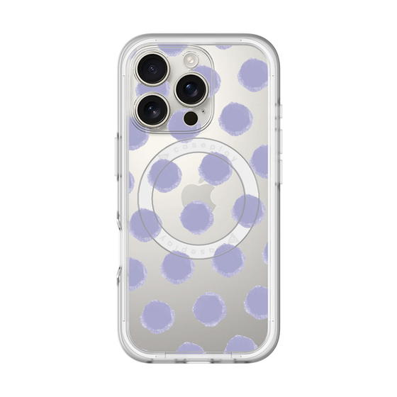 スリムプロテクションプレミアムケース with MagSafe［ オリジナル - 推し色水玉 - パープル ］