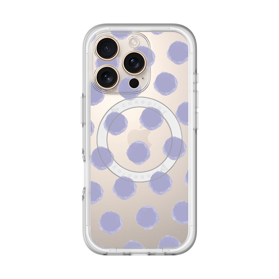 スリムプロテクションプレミアムケース with MagSafe［ オリジナル - 推し色水玉 - パープル ］