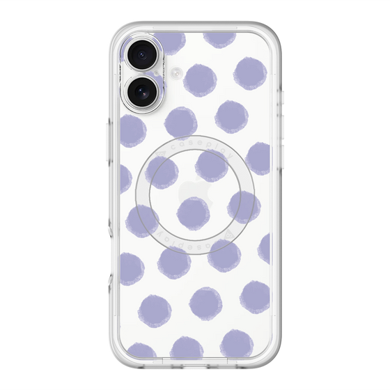 スリムプロテクションプレミアムケース with MagSafe［ オリジナル - 推し色水玉 - パープル ］