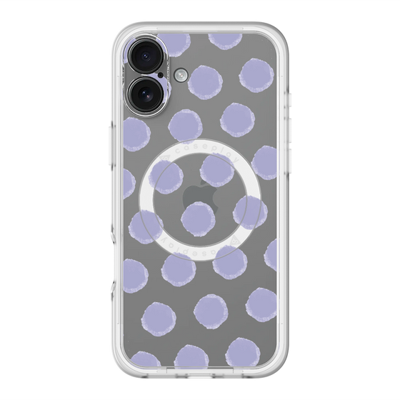 スリムプロテクションプレミアムケース with MagSafe［ オリジナル - 推し色水玉 - パープル ］