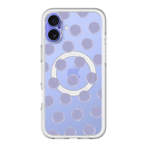 スリムプロテクションプレミアムケース with MagSafe［ オリジナル - 推し色水玉 - パープル ］