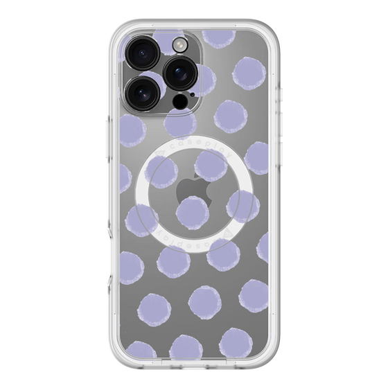 スリムプロテクションプレミアムケース with MagSafe［ オリジナル - 推し色水玉 - パープル ］