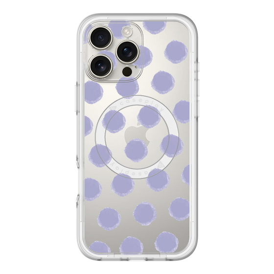 スリムプロテクションプレミアムケース with MagSafe［ オリジナル - 推し色水玉 - パープル ］