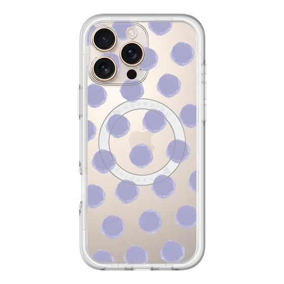 スリムプロテクションプレミアムケース with MagSafe［ オリジナル - 推し色水玉 - パープル ］