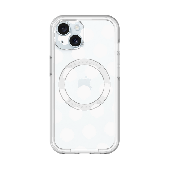 スリムプロテクションプレミアムケース with MagSafe［ オリジナル - 推し色水玉 - ホワイト ］
