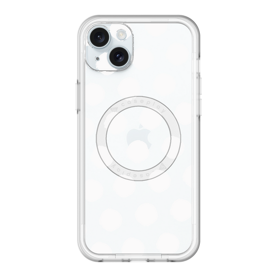 スリムプロテクションプレミアムケース with MagSafe［ オリジナル - 推し色水玉 - ホワイト ］