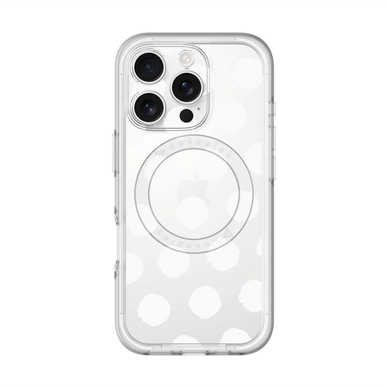 スリムプロテクションプレミアムケース with MagSafe［ オリジナル - 推し色水玉 - ホワイト ］