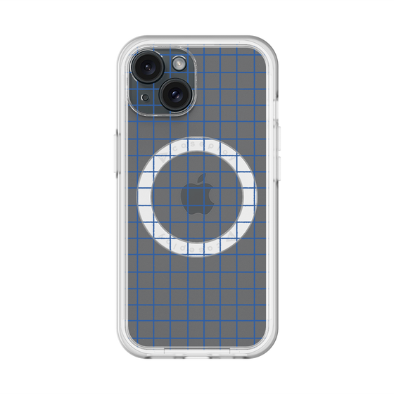 スリムプロテクションプレミアムケース with MagSafe［ オリジナル - 推し色チェック - ブルー ］