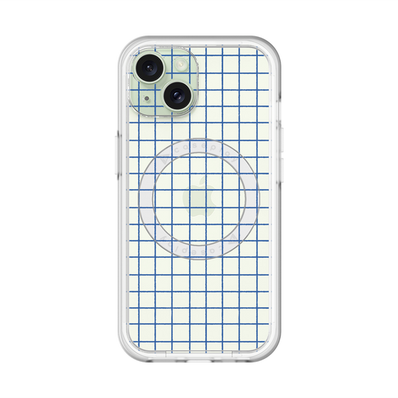 スリムプロテクションプレミアムケース with MagSafe［ オリジナル - 推し色チェック - ブルー ］