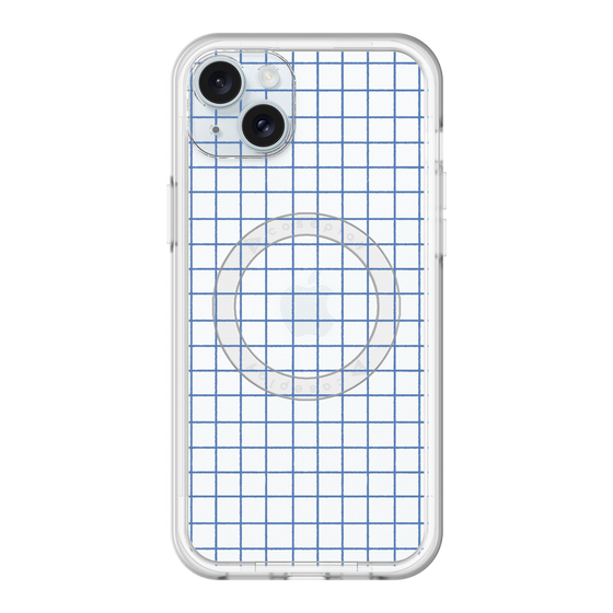 スリムプロテクションプレミアムケース with MagSafe［ オリジナル - 推し色チェック - ブルー ］