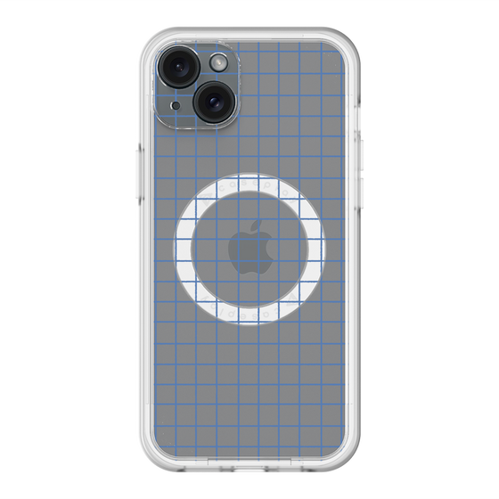 スリムプロテクションプレミアムケース with MagSafe［ オリジナル - 推し色チェック - ブルー ］