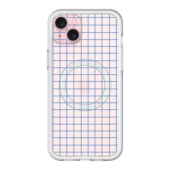 スリムプロテクションプレミアムケース with MagSafe［ オリジナル - 推し色チェック - ブルー ］