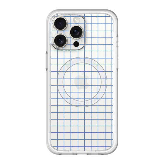 スリムプロテクションプレミアムケース with MagSafe［ オリジナル - 推し色チェック - ブルー ］