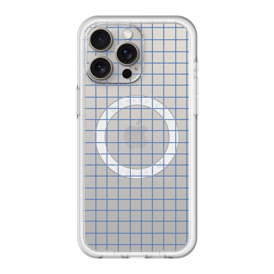 スリムプロテクションプレミアムケース with MagSafe［ オリジナル - 推し色チェック - ブルー ］