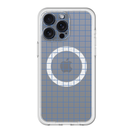 スリムプロテクションプレミアムケース with MagSafe［ オリジナル - 推し色チェック - ブルー ］