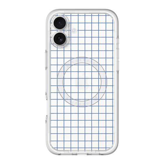 スリムプロテクションプレミアムケース with MagSafe［ オリジナル - 推し色チェック - ブルー ］