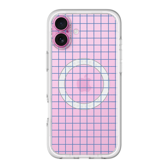 スリムプロテクションプレミアムケース with MagSafe［ オリジナル - 推し色チェック - ブルー ］