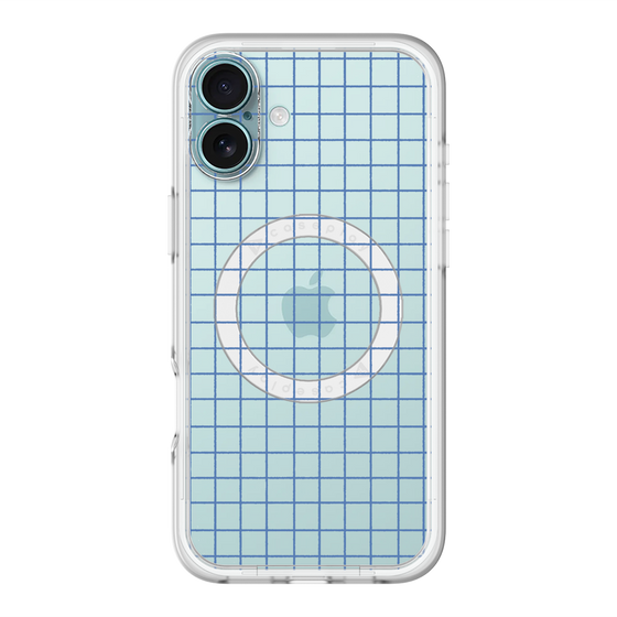 スリムプロテクションプレミアムケース with MagSafe［ オリジナル - 推し色チェック - ブルー ］