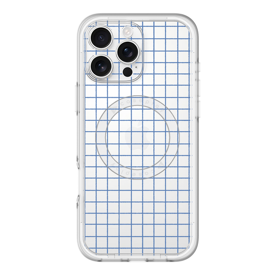 スリムプロテクションプレミアムケース with MagSafe［ オリジナル - 推し色チェック - ブルー ］