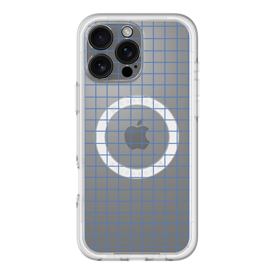スリムプロテクションプレミアムケース with MagSafe［ オリジナル - 推し色チェック - ブルー ］