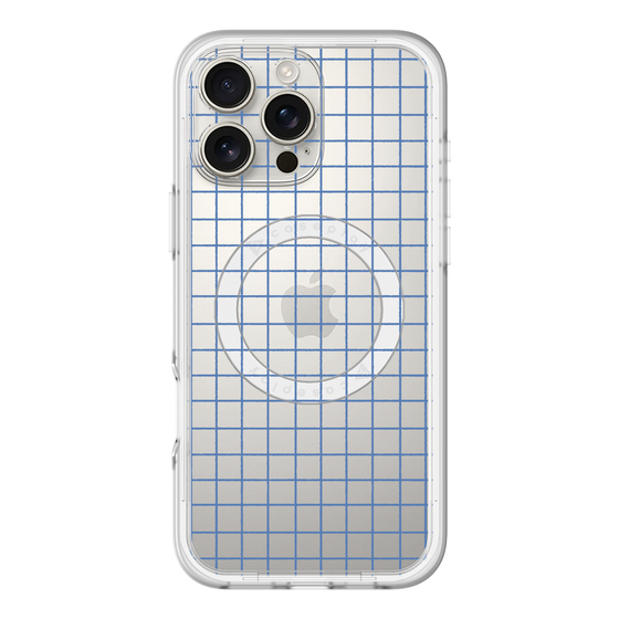 スリムプロテクションプレミアムケース with MagSafe［ オリジナル - 推し色チェック - ブルー ］