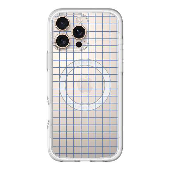スリムプロテクションプレミアムケース with MagSafe［ オリジナル - 推し色チェック - ブルー ］