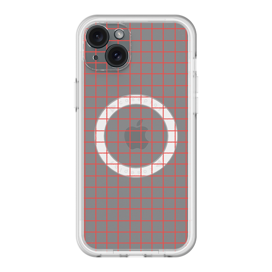 スリムプロテクションプレミアムケース with MagSafe［ オリジナル - 推し色チェック - レッド ］