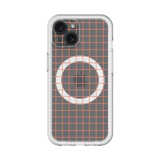 スリムプロテクションプレミアムケース with MagSafe［ オリジナル - 推し色チェック - オレンジ ］