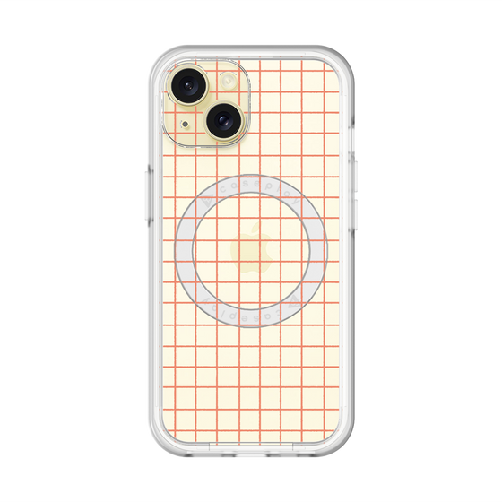 スリムプロテクションプレミアムケース with MagSafe［ オリジナル - 推し色チェック - オレンジ ］