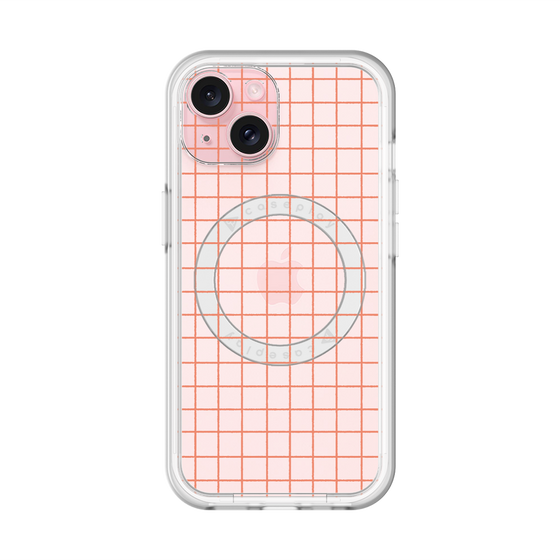 スリムプロテクションプレミアムケース with MagSafe［ オリジナル - 推し色チェック - オレンジ ］