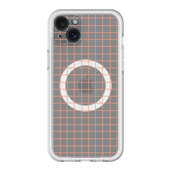 スリムプロテクションプレミアムケース with MagSafe［ オリジナル - 推し色チェック - オレンジ ］