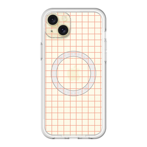 スリムプロテクションプレミアムケース with MagSafe［ オリジナル - 推し色チェック - オレンジ ］