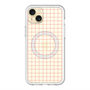 スリムプロテクションプレミアムケース with MagSafe［ オリジナル - 推し色チェック - オレンジ ］